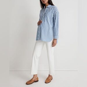 Madewell Maternity Perfect Vintage Straight White Jeans sz 27